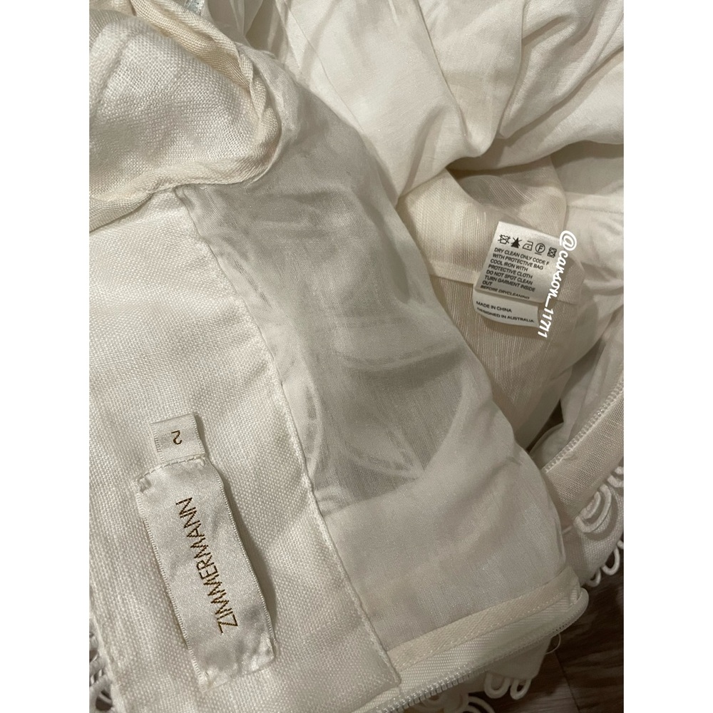 Zimmermann Whitewave Doily Mini Dress AU2 - Picture 8 of 15